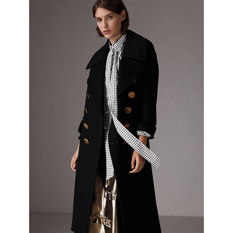 burberry bird button military coat